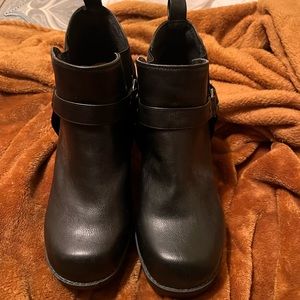 TORRID Black Chunky Heeled Bootie